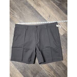 Amazon Essentials Mens Shorts Size 40 Grey Cotton Chino Flat Front NWT